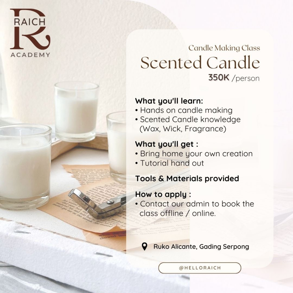 Scented Candle Making Class - scented Candle | Workshop Aromatic Candle