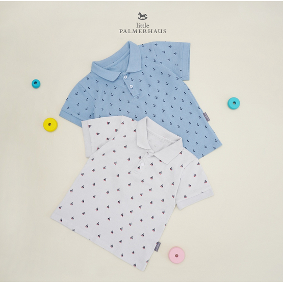 Little Palmerhaus Printed Polo Shirt - Kaos Polo Anak Kaos Anak Fashion Kaus Cotton Adem Polo