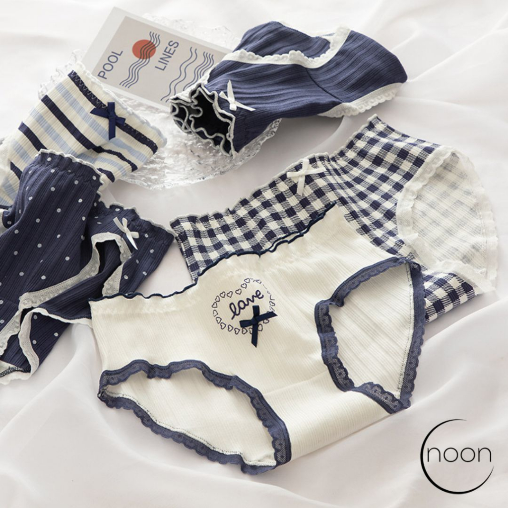 NOON (Nightingale) Celana Dalam Wanita Dewasa Korea Lucu Imut Katun Import Sejuk CD Undies Murah Grosir Lusinan Sorex Sorella Young Hearts Sempak Kolor