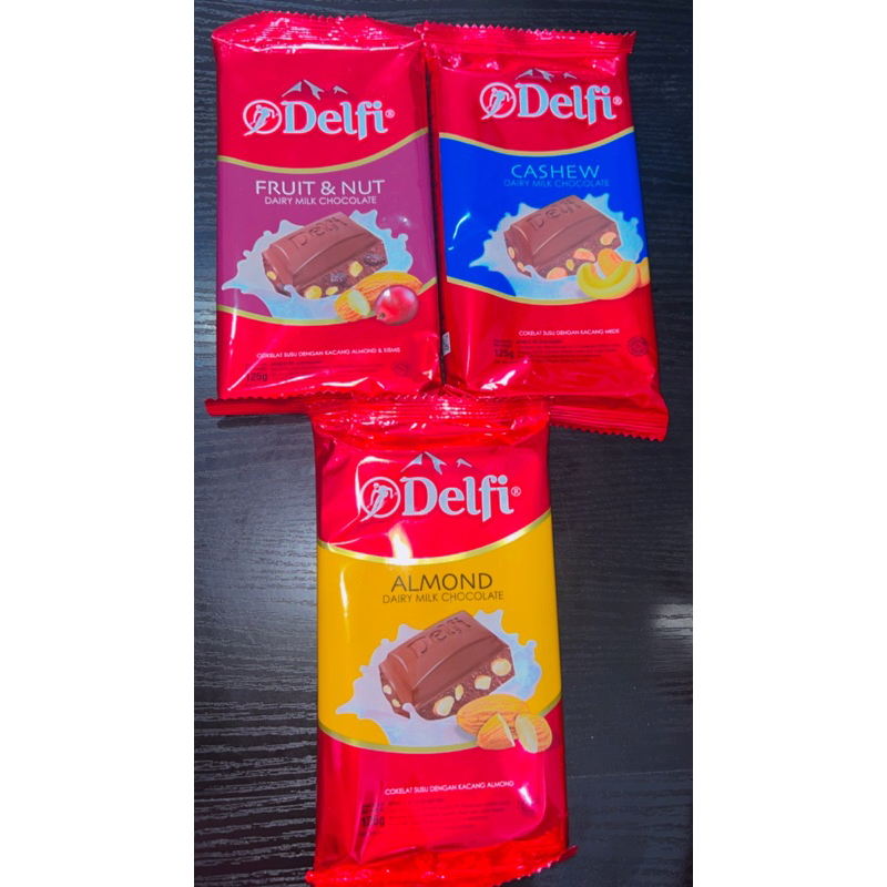 cokelat DELFI 125gram harga per pc VARIAN RANDOM,Ed jan 2024