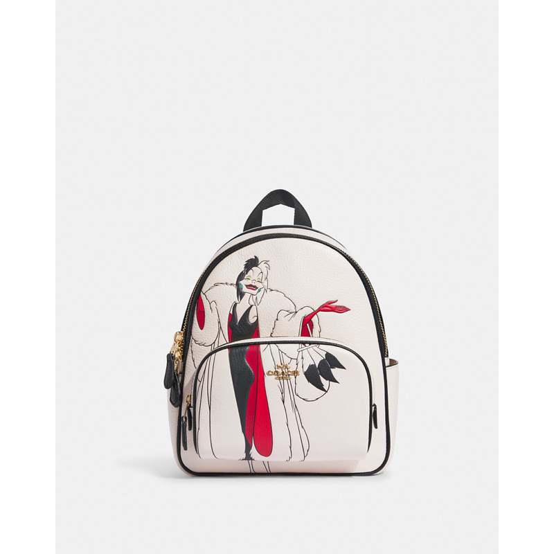 Coach Disney X Coach Mini Court Backpack With Cruella Motif (CC 159)