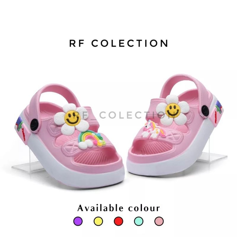 Sandal Anak Perempuan Tali Belakang Sandal Bayi dan Anak Terbaru Sendal Anak Motif Bunga Viral Sandal Anak Murah
