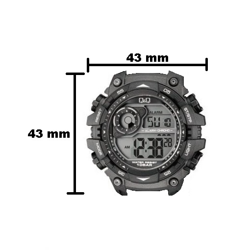 Jam Tangan Pria Casual Sporty Rubber Digital Original Q&amp;Q QnQ QQ M157 M157J Series