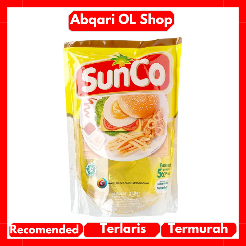 

Sunco Minyak Goreng Kelapa Sawit Dengan 5X Proses Penyaringan Kemasan 2 Liter Refill