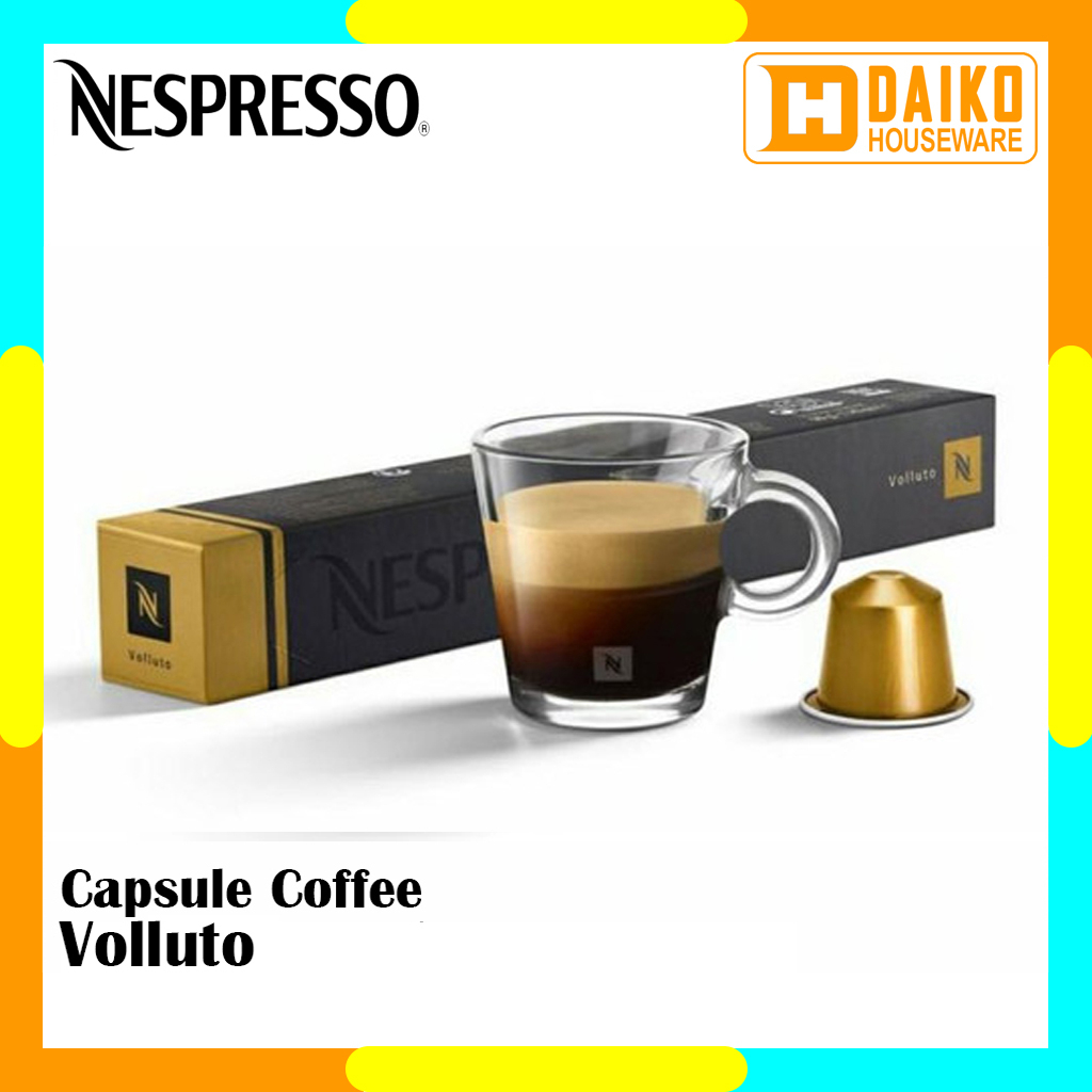 

Capsule Nespresso Volluto Original Nestle 1 Pack - Coffee Espresso Kopi Kapsul Expired Panjang