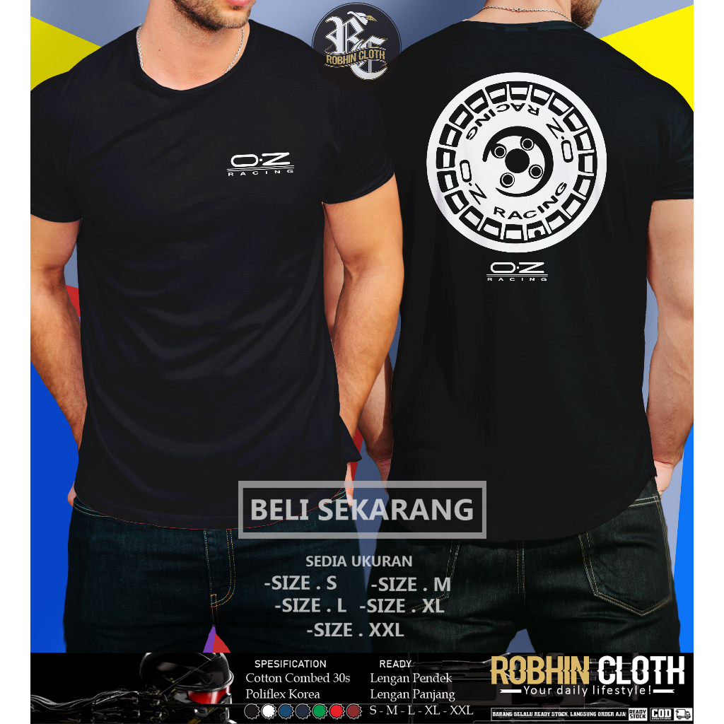 Kaos Velg Mobil OZ Rally Racing Baju Otomotif