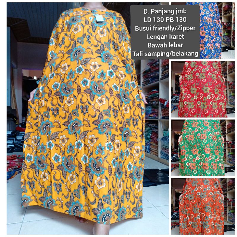 DASTER PANJANG RAYON PREMIUM JUMBO LD 130 SEMATA KAKI BUSUI FRIENDLY