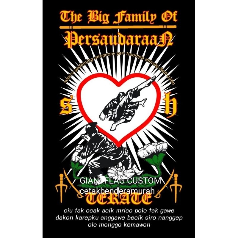 TERMURAH + TERBARU, BENDERA PSHT FULL PRINTING, CETAK BENDERA SH, FLAG SH, MINI FLAG PSHT, GIANTFLAG