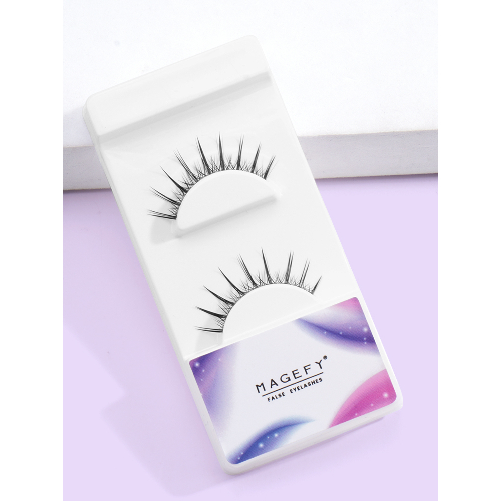 MAGEFY Reusable Eyelashes Waterproof Stable False Lashes Easy to Apply False Eyelashes with Pinset 7296