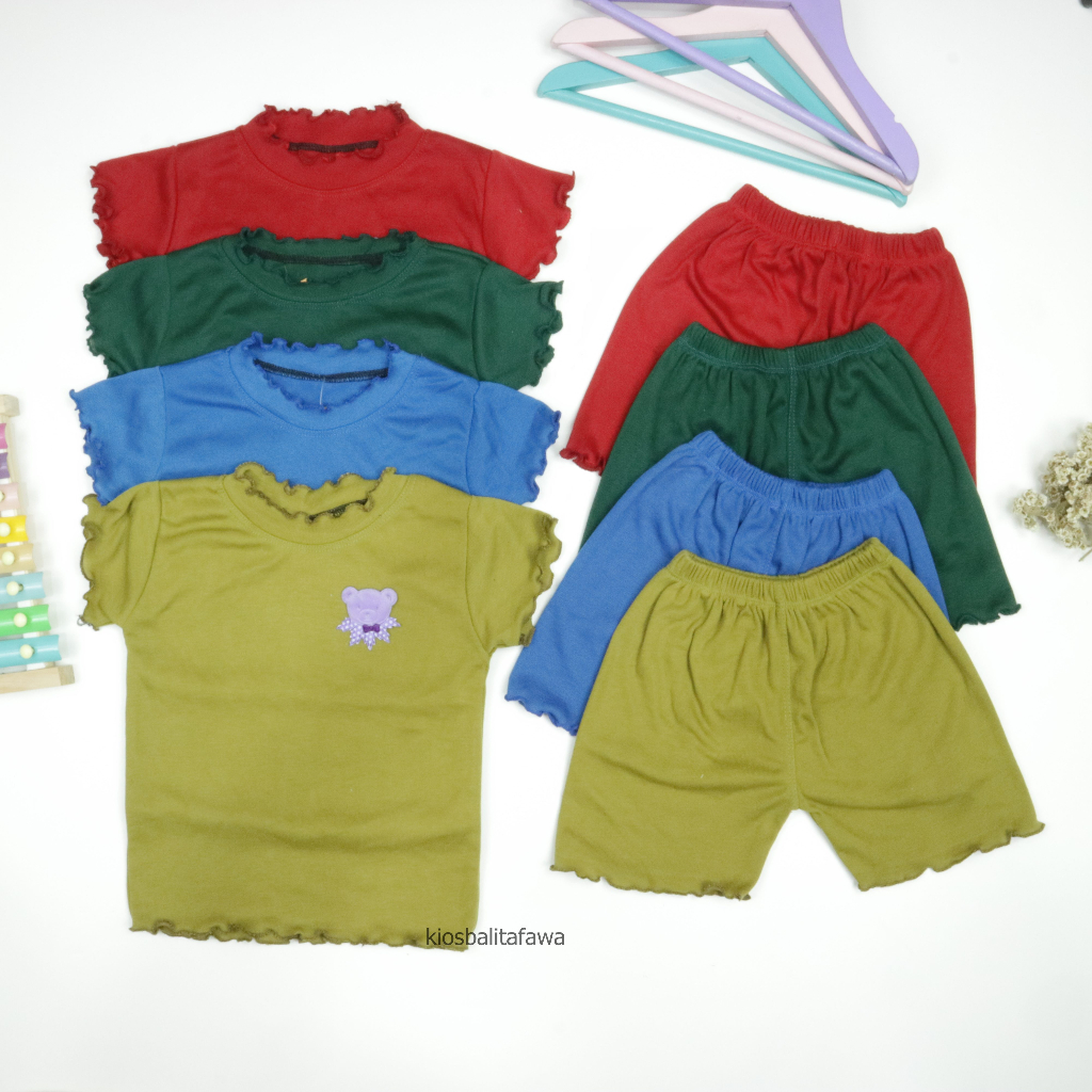 [KNIT] Setelan Loui uk 1-3 Tahun / Cotton Rib Set Anak Perempuan Baju Anak Cewek Polos Katun Stel 2 th Kualitas Import Babycinnamon