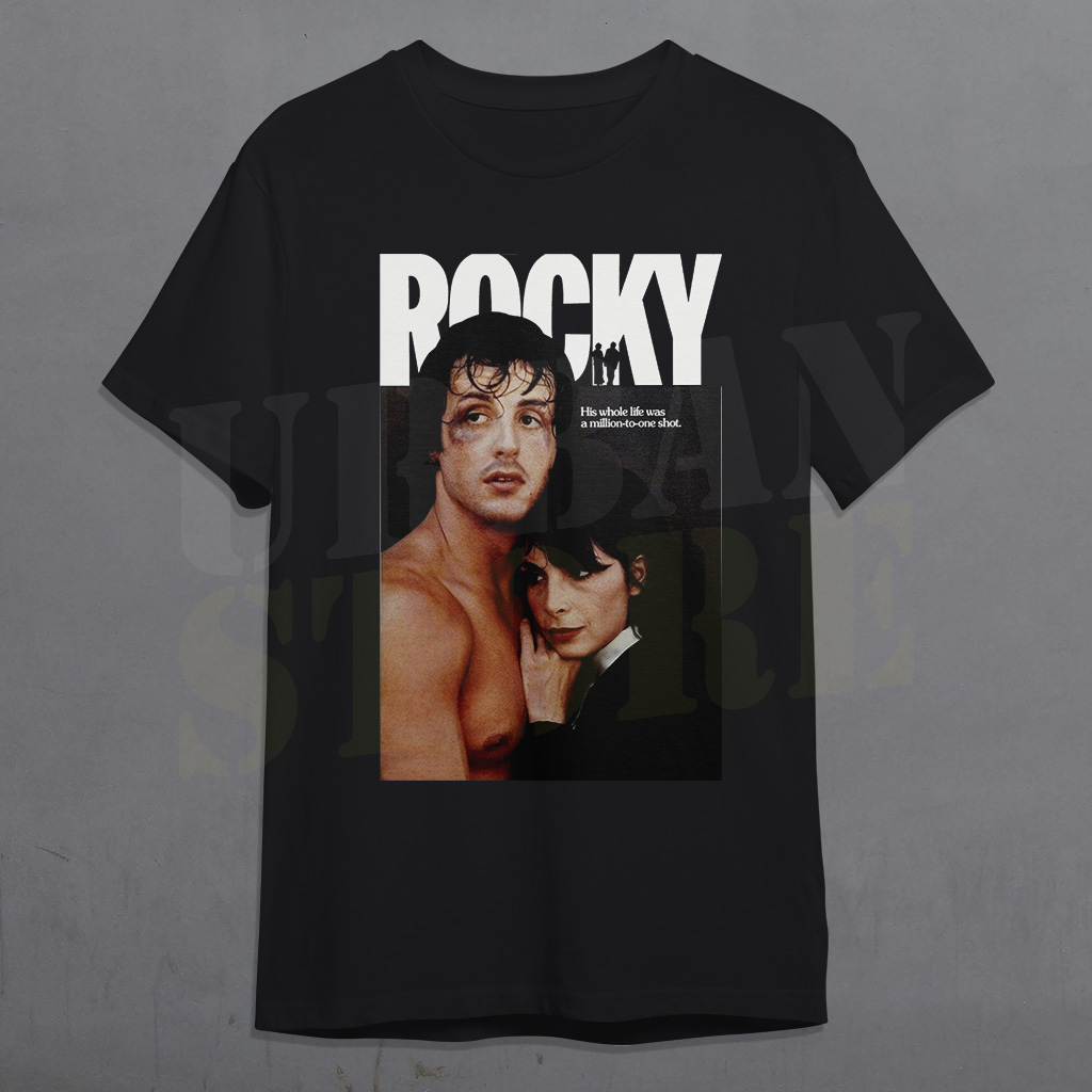 Kaos Distro ROCKY 3 ROCKY BALBOA AND ADRIAN ROCKY III T-Shirt