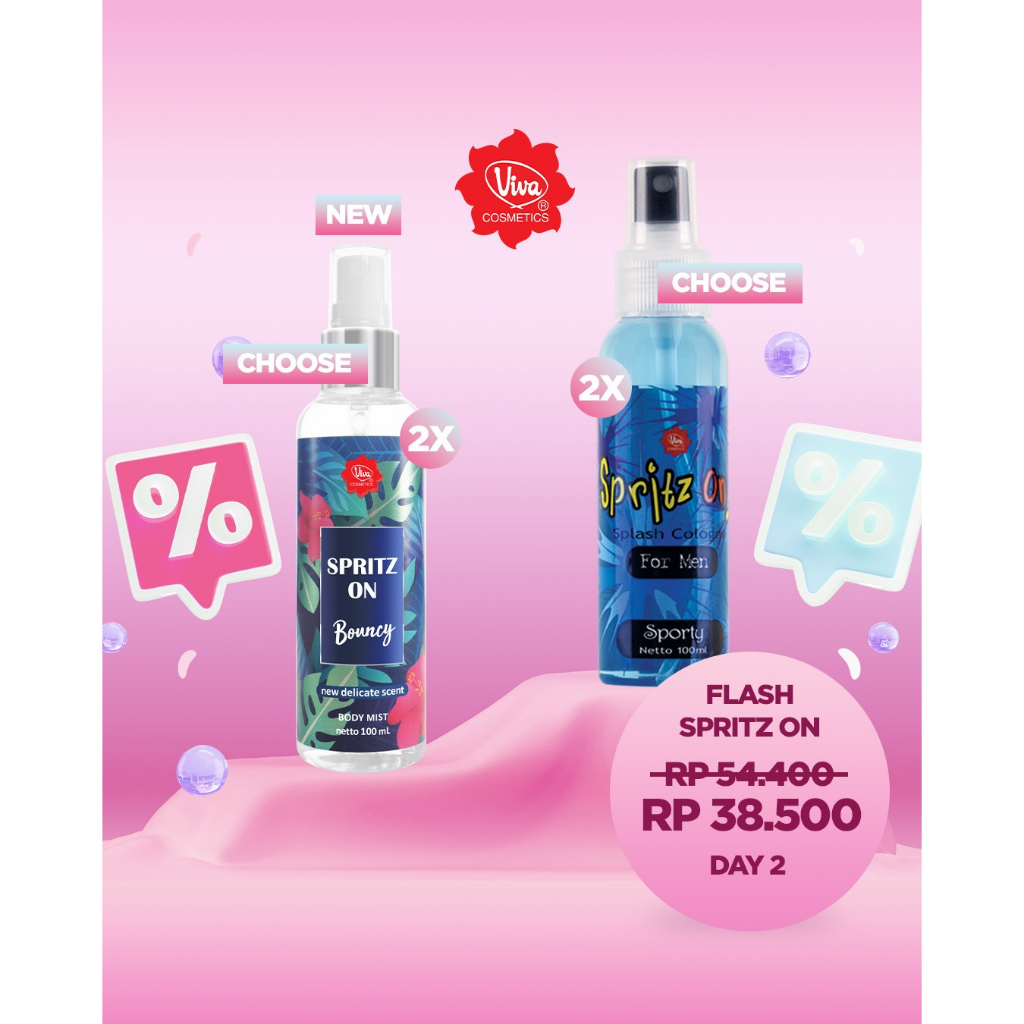 Paket 2 Viva Spritz On (Old) Men _(bisa pilih varian)_2 Viva Spritz On (New) Women _(bisa pilih varian)_ Viva