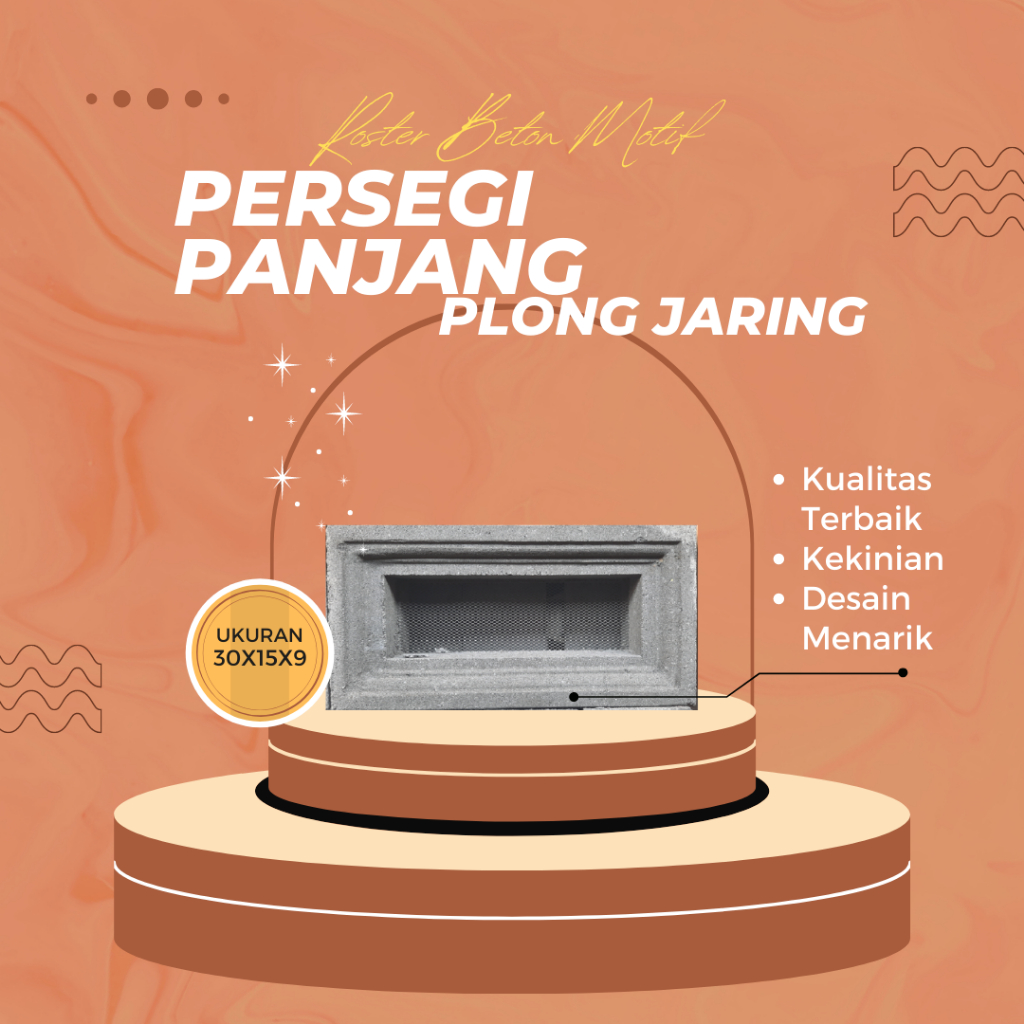 Roster Beton Minimalis Atau Loster Beton Motif Persegi Panjang Plong Jaring