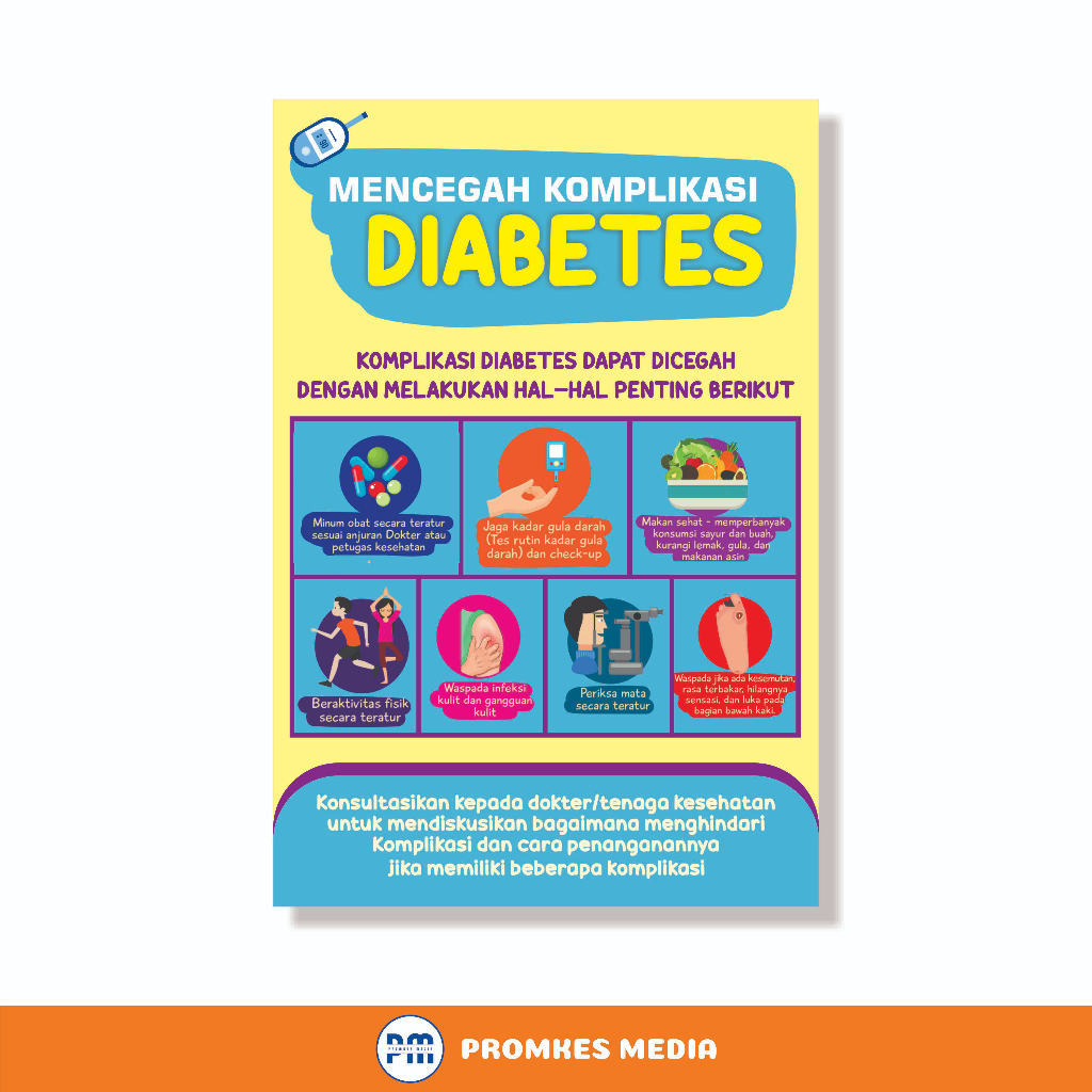 Poster Kesehatan, Poster Mencegah Komplikasi Diabetes