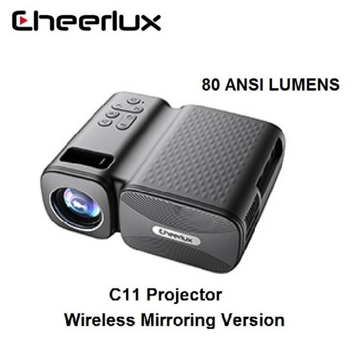 Cheerlux C11 Wifi Mini Proyektor Wireless Mirroring 2000 Lumens Support 1080P