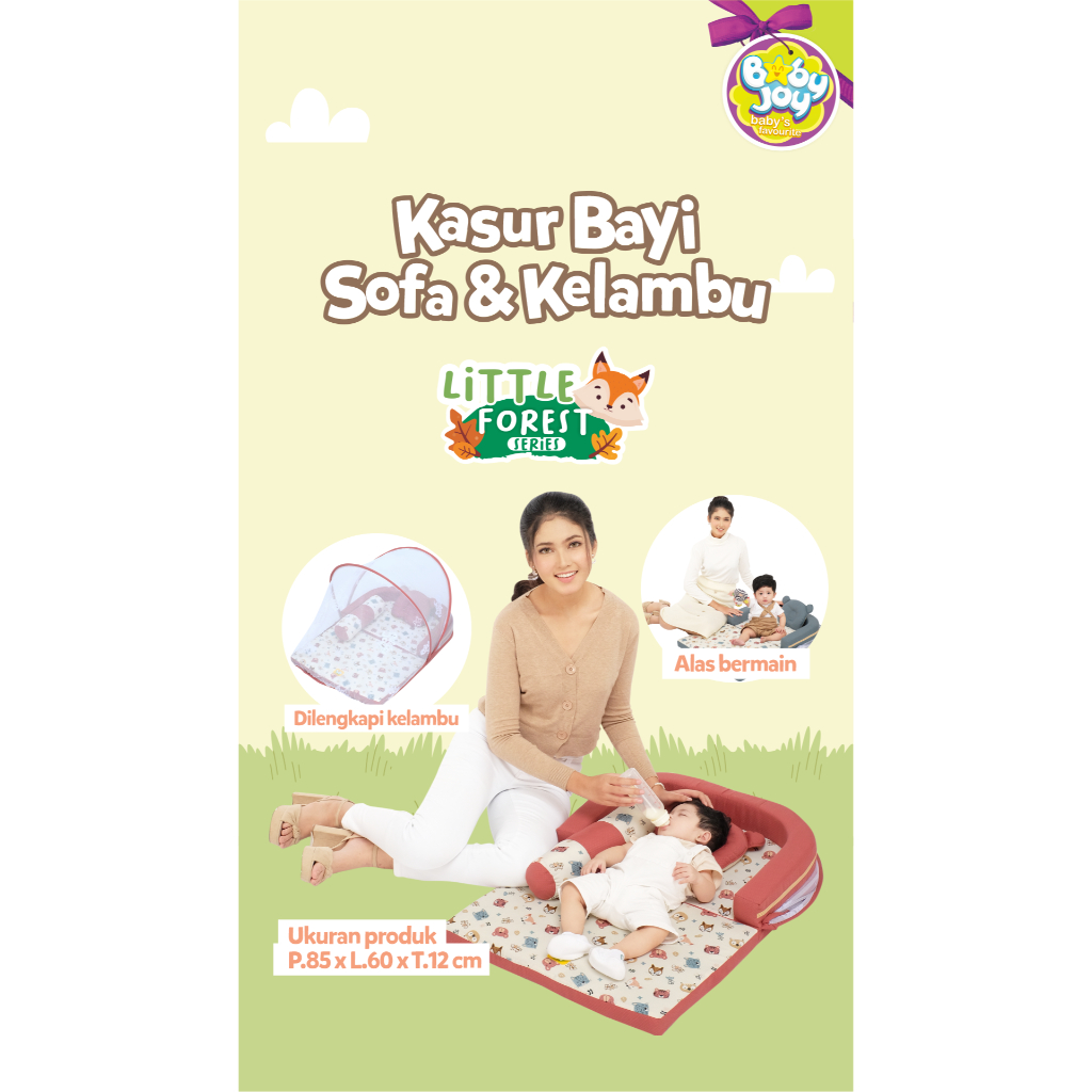 Kasur Bayi Sofa + Kelambu Little Forest Series Baby Joy - BJK4020