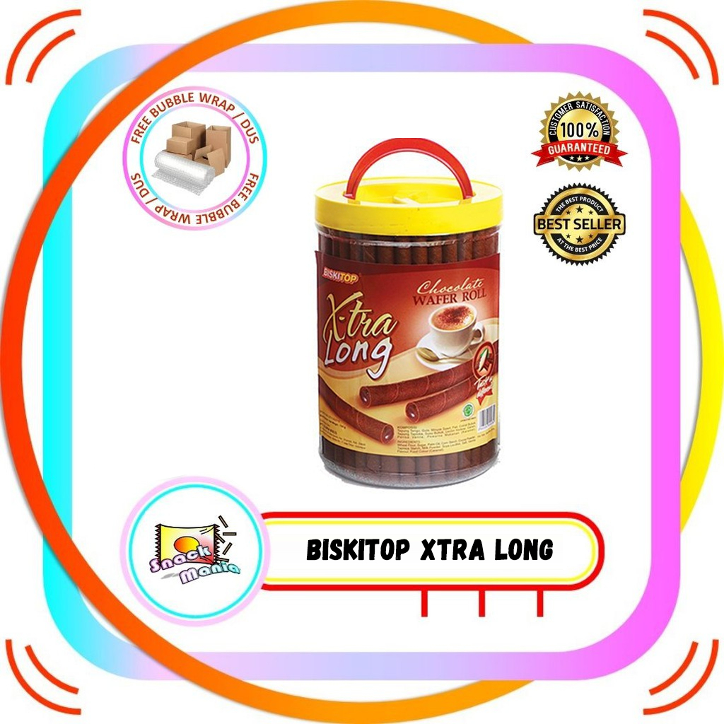 

Biskitop Xtra Long Wafer Roll Chocolate 700 gr Cokelat Coklat Astor