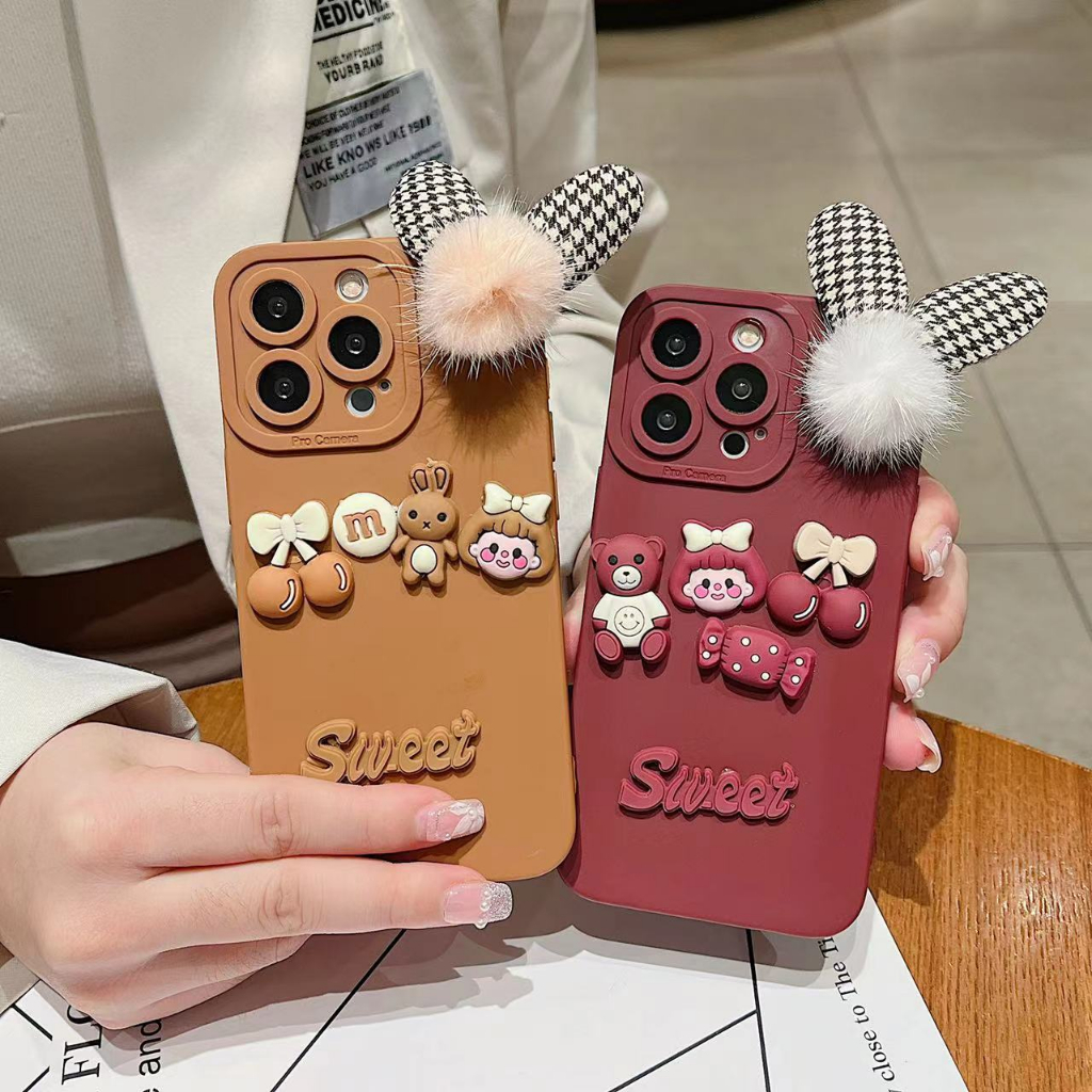 CASE BUNNY SWEET POMPOM OPPO/REALME