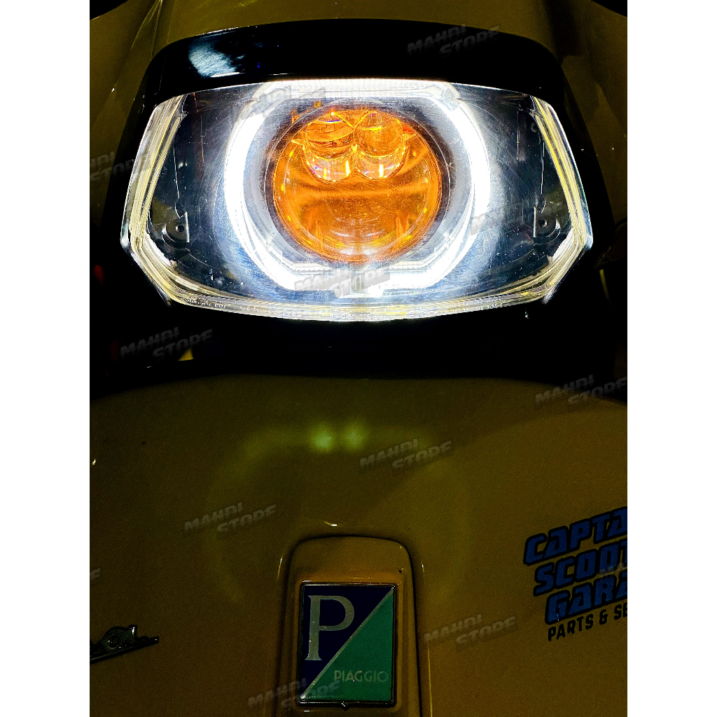 Custom Headlamp Reflektor Lampu VESPA MATIC PIAGGIO SPRINT 150 IGET 3V PROJIE PROJI BILED WST TURBO AES NOT SNIPER DAKAR PAJERO