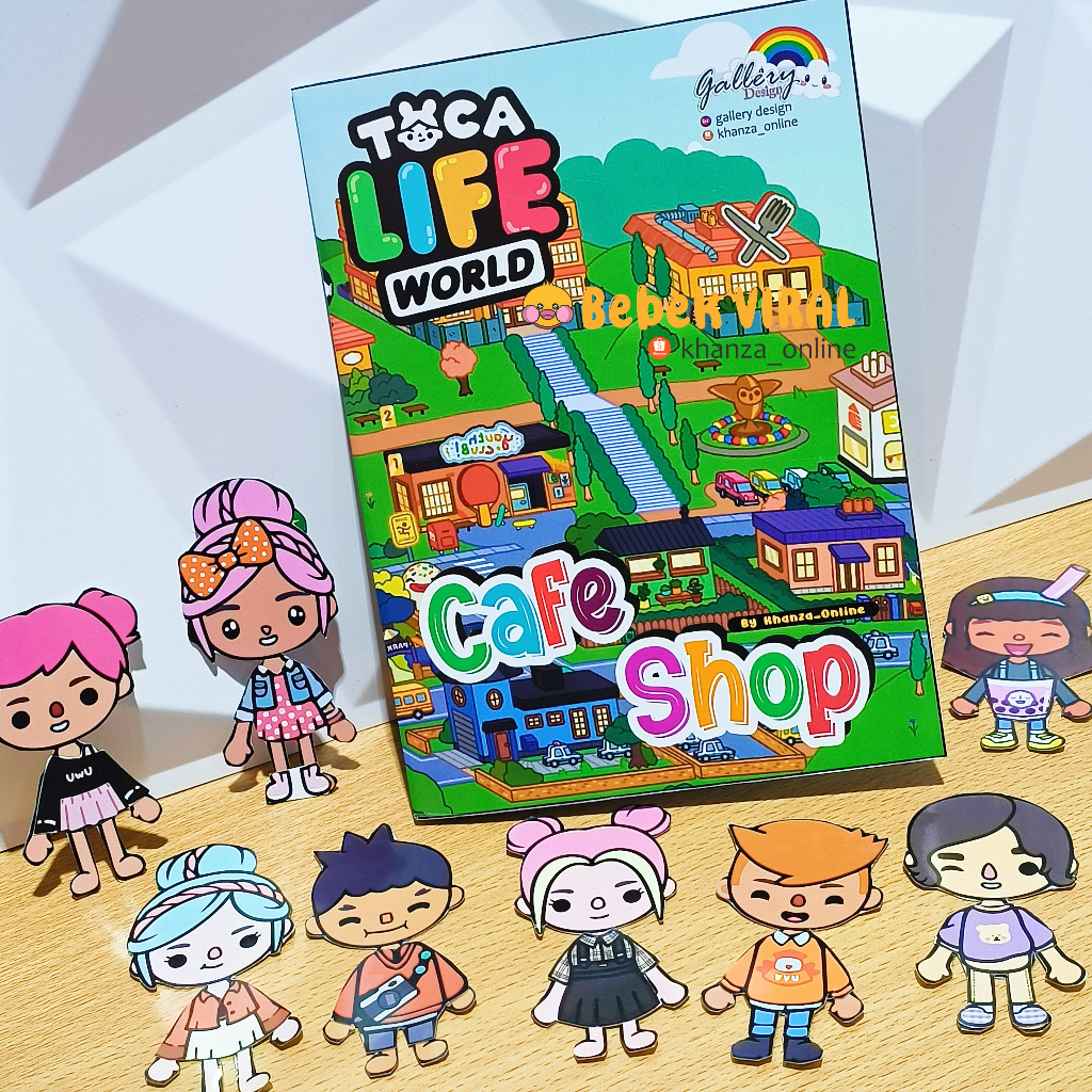 TOCA CAFFE SHOP Mainan edukatif Anak Viral Paperdoll