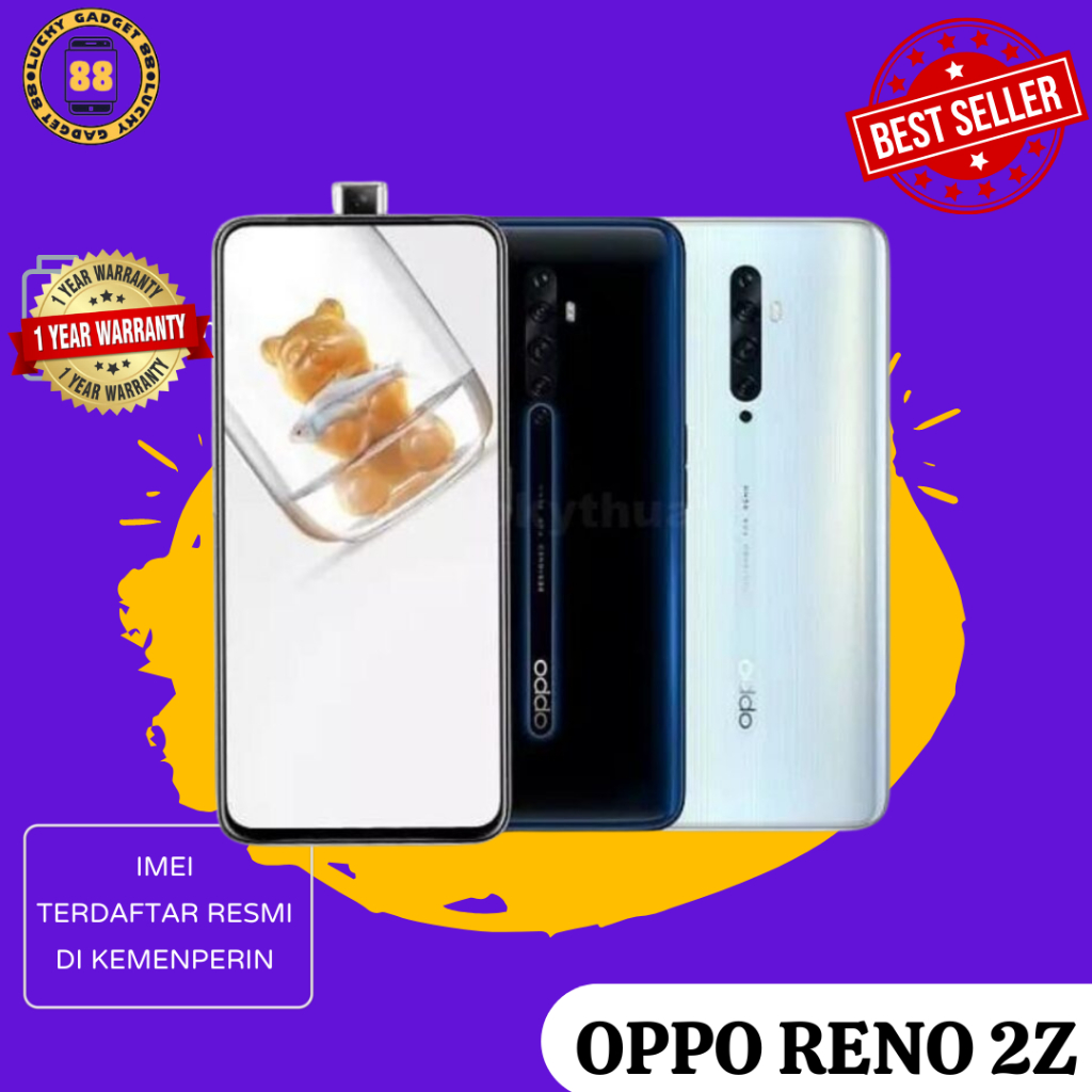 HP OPPO Reno2 Z Ram 8/256 GB Original handphone 100% Garansi Toko 1 Tahun