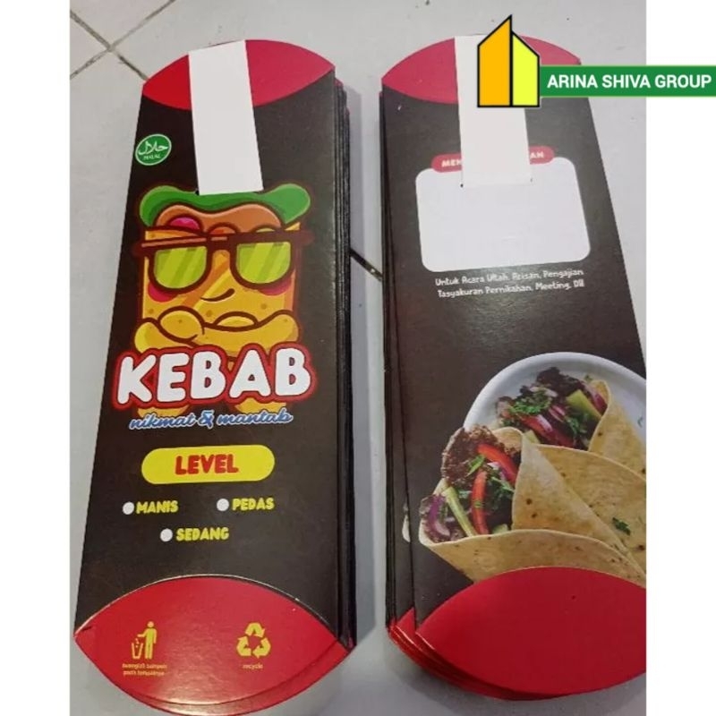 

150 LEMBAR KERTAS KEBAB TARIKAN UKURAN 25 × 9,5 CM HIGH QUALITY PAPER CRAFT TEBAL PRODUK TERBARU | KOTAK KEBAB KEKINIAN | DUS KEBAB VIRAL TIKTOK | KEMASAN KEBAB KEKINIAN | BOX KEBAB VIRAL | ARINA SHIVA GROUP 5909