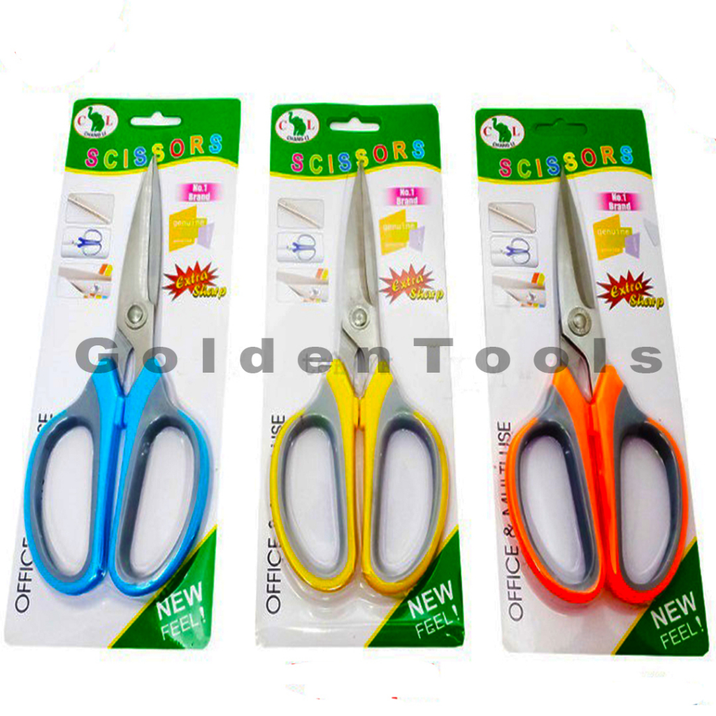 

Gunting Kertas CL6015 Serbaguna Gagang Karet Warna Gunting Scissor19cm