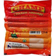 

CHAMP chicken sausage 375gr sosis ayam