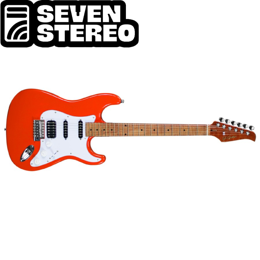 JS Guitar Stratocaster HSS Roasted Neck - Vermelion Red