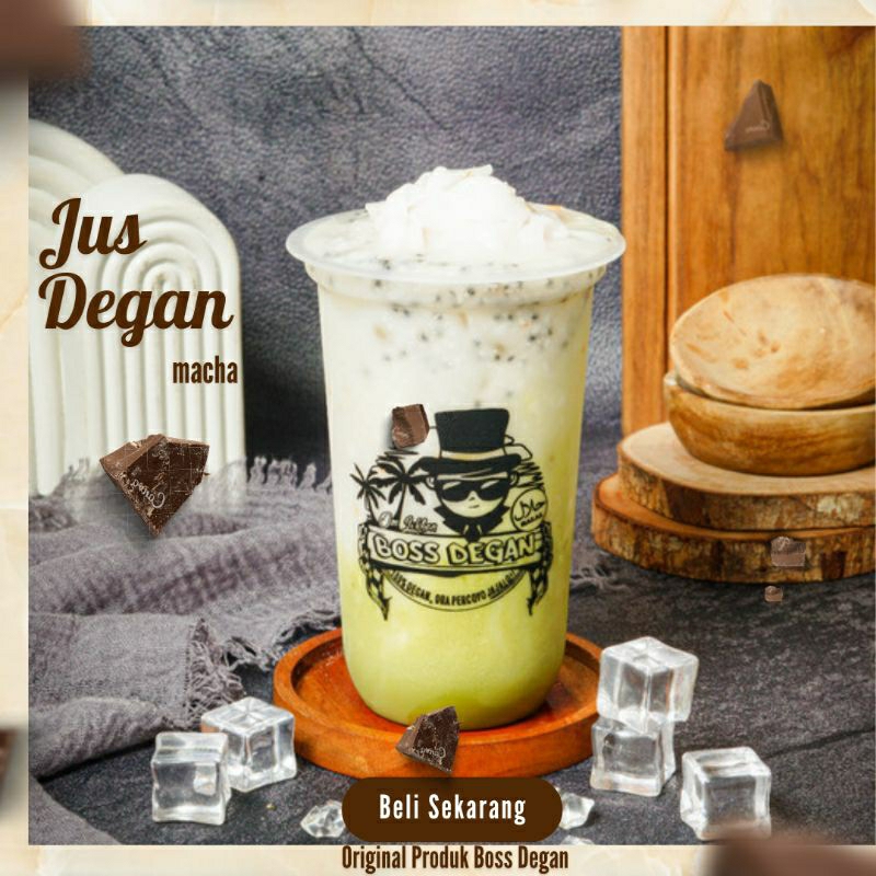 

Jus Degan kelapa muda Macha Boss Degan