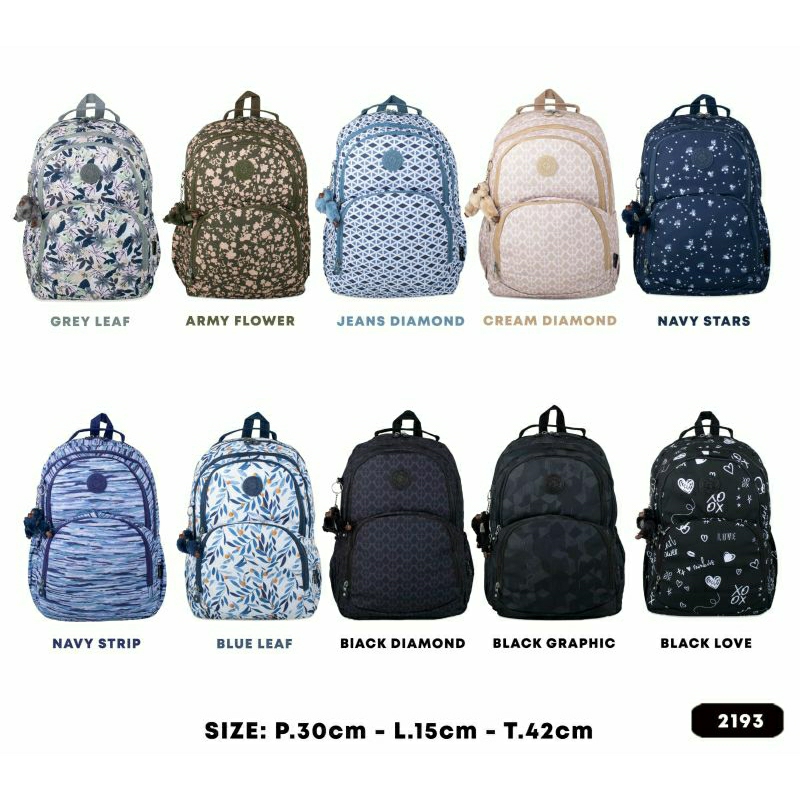 Backpack ransel large kipling tas sekolah kerja tas laptop import