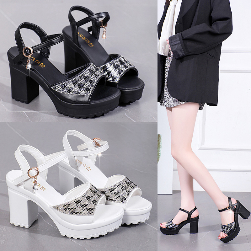 Free Box Sepatu Hak Wanita NS2313 Sepatu Jakarta Heels Wanita Import  Termurah