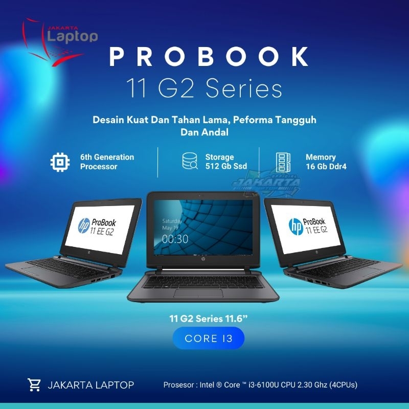 Laptop Hp ProBook Touchscreen | Core i3 | Gen 6 | Ssd 512gb | Mulus Murah Bergaransi