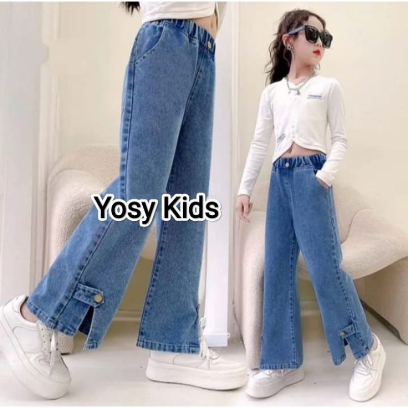 Celana kulot jeans anak perempuan SEKODER BAWAH//Kulot jeans anak perempuan import