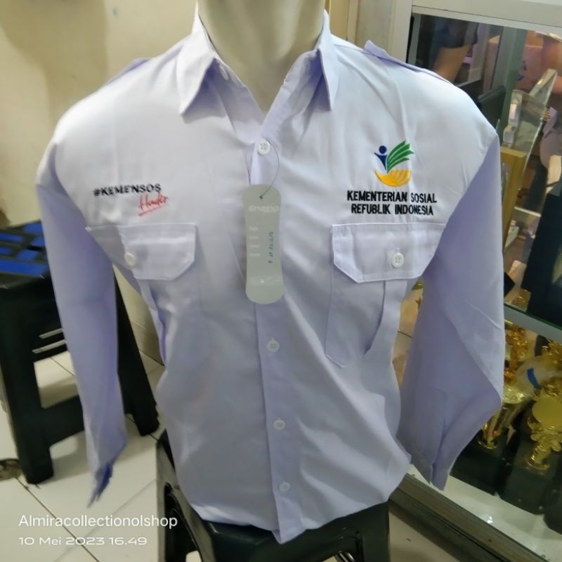 kemeja KEMENSOS RI HADIR seragam Kemensosr ri hadir baju KEMENSOS RI