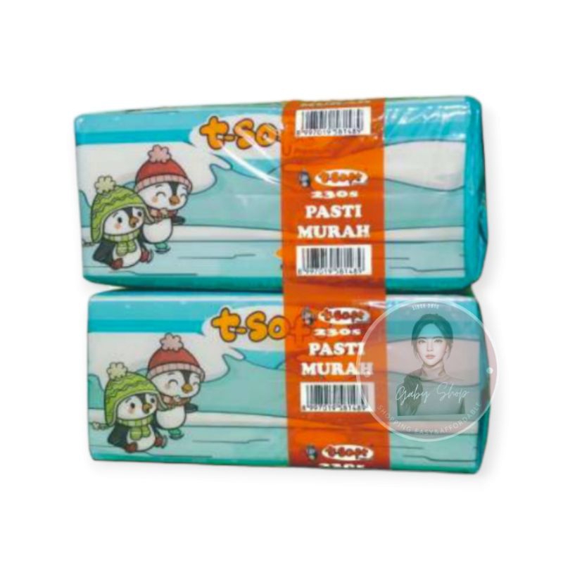 TISU MURAH T-SOFT PREMIUM FACIAL TISU BRANDED 230 SHEET 2IN1