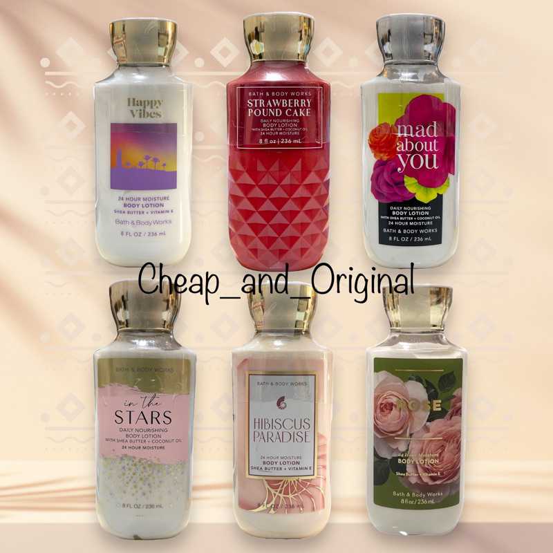 Body Lotion In The Stars / Gingham / Strawberry Pound Cake BBW 236ml Original USA