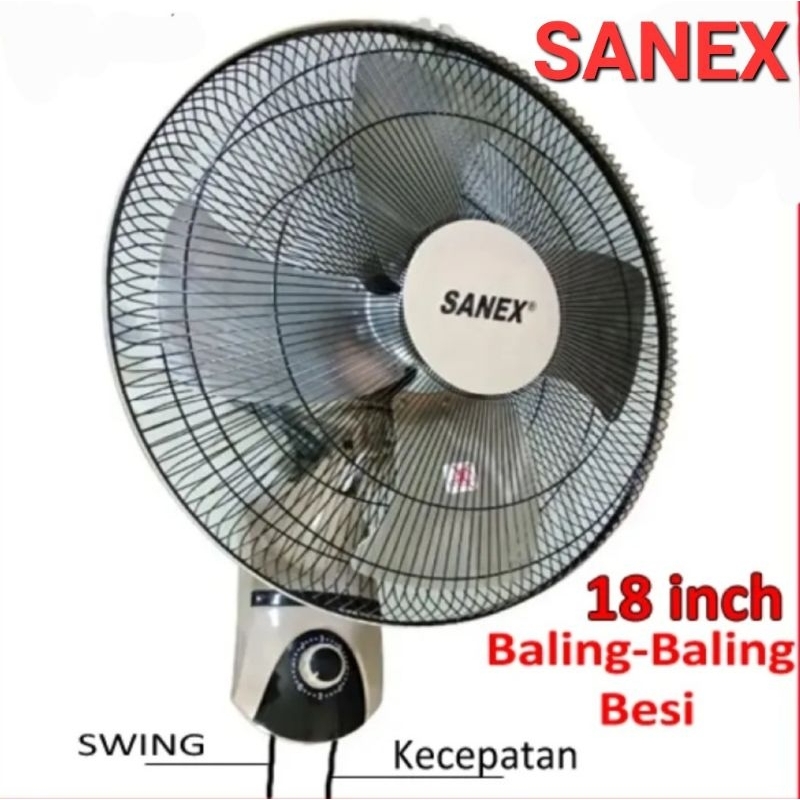KIPAS ANGIN DINDING SANEX 18IN/WALLFAN SANEX 18 IN/KIPAS TEMBOK SANEX 18 IN BALING2 BESI