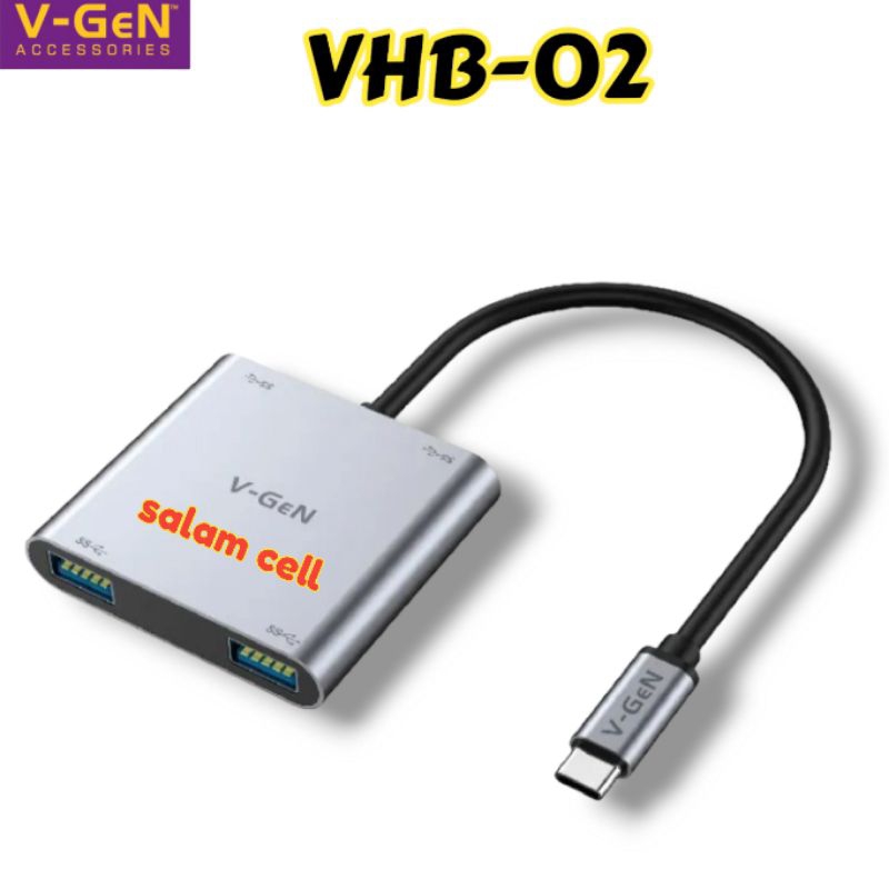 V-GEN VHB-02 Type-C to USB 3.0 Super Speed USB Hub Original Vgen Vhb02 Garansi Resmi