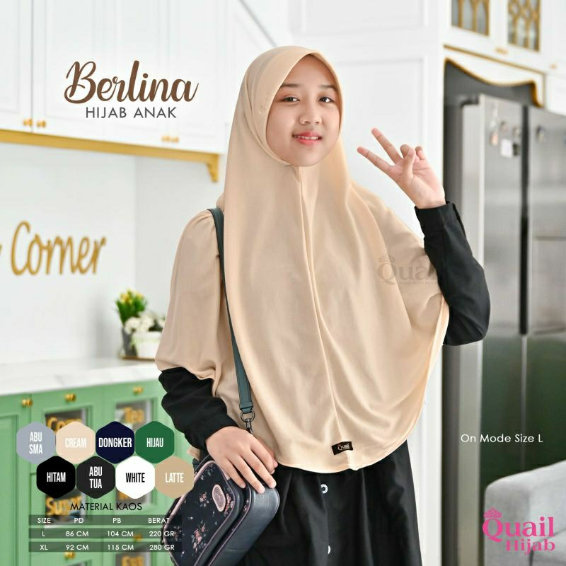 BERLINA HIJAB ANAK_by Quail Hijab