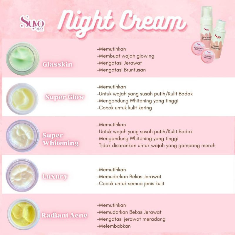 night cream suyo - cream malam suyo ecer