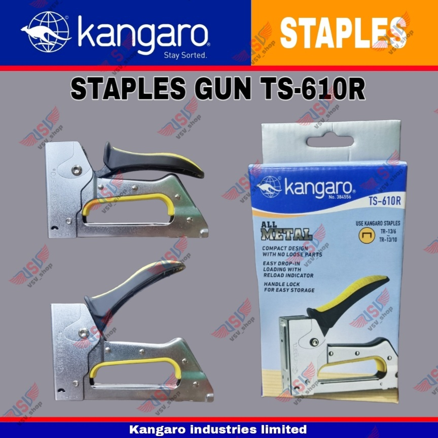 KANGARO STAPLER TS-610R STAPLES KANGARO GUN TACKER KANGARO / staples tembak TS 610 R kangaro