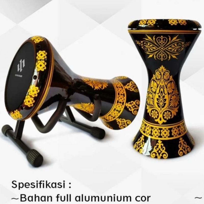 Darbuka 8 Inci Fullset Tas Kunci L Calti Darbuka Bahan Aluminum Mika Power Beat 8 inch Bergaransi