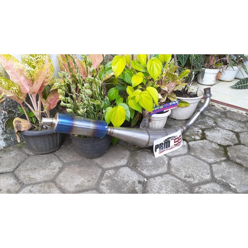 knalpot modenas dinamik model R9 material stainles steel