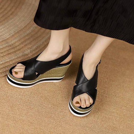 0020 Wedges Heels Wanita Import Sandal Hak Tinggi