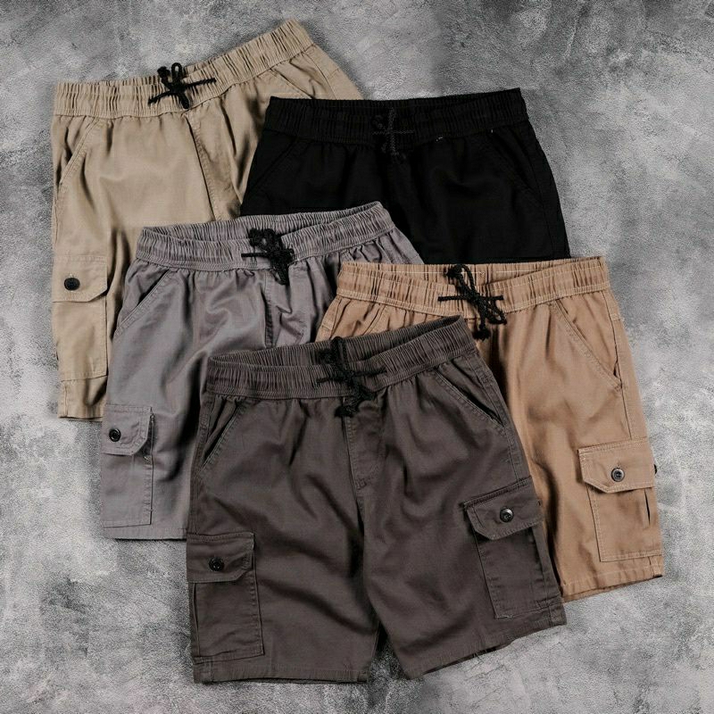 Celana Pendek Cargo pinggang Karet/ Boardshort cargo 45k