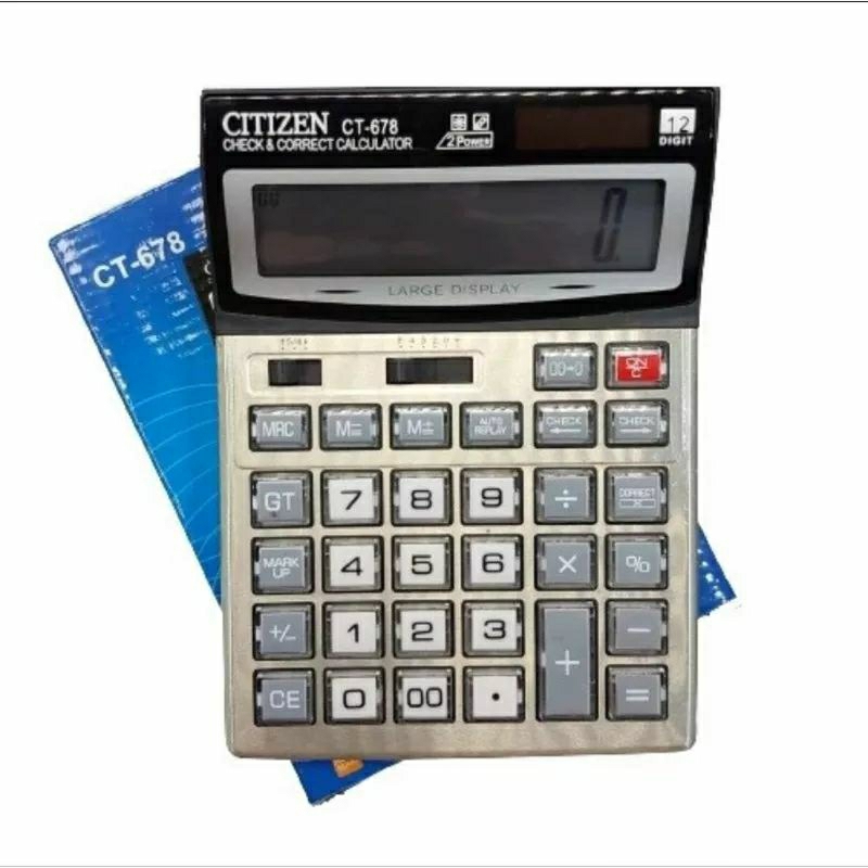 

Kalkulator dagang Citizen CT 678 calculator besar ct-678 12 digit