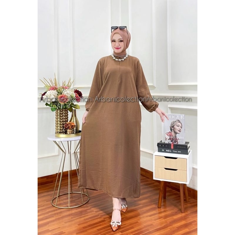 GAMIS ABAYA CRINCLE LENGAN PANJANG PB 135