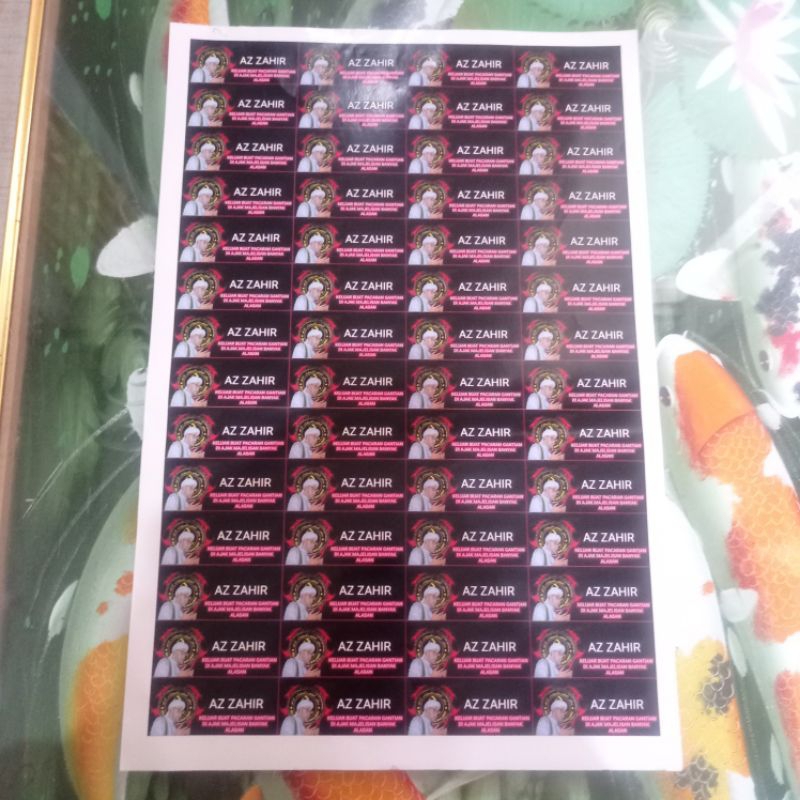 

Stiker Vynil Putih AZ-ZAHIR Merah 1 Lembar A3+