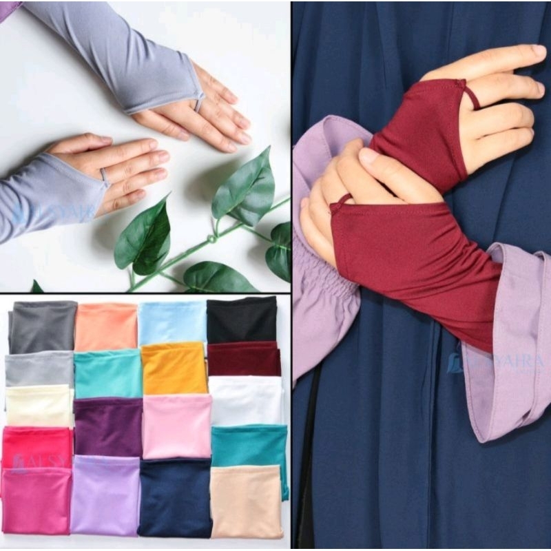 Sarung Tangan Muslimah / Handsock Cincin Polos Premium Ori by  Alsyahara